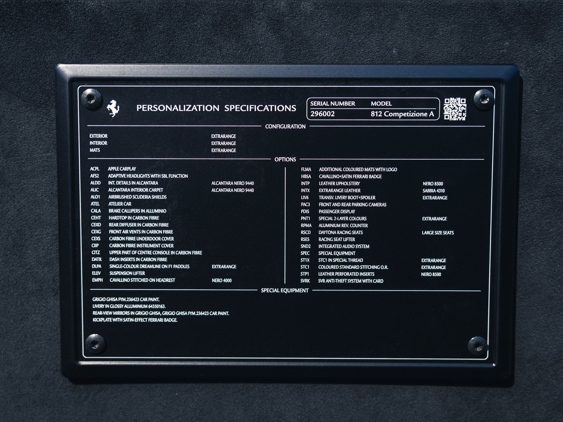 2023 812 Ferrari 812 Competizione Aperta 